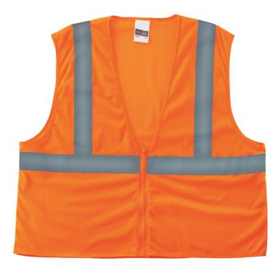 Anchor Brand Class 2 Economy Safety Vests with Zipper Closure