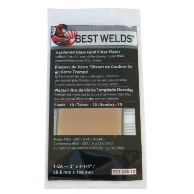 Best Welds Hardened Glass Gold Filter Plates
