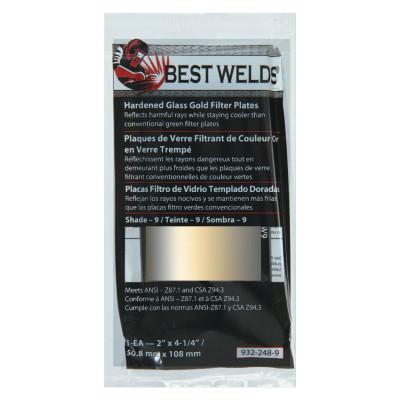 Best Welds Hardened Glass Gold Filter Plates