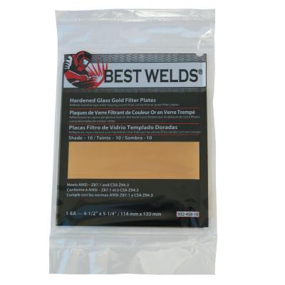 Best Welds Hardened Glass Gold Filter Plates